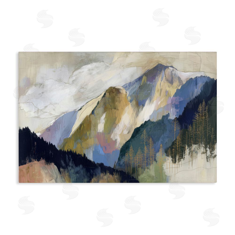 Chromatic Storm Studio Mountain Forest Landscape Stretched Canvas Wall Art