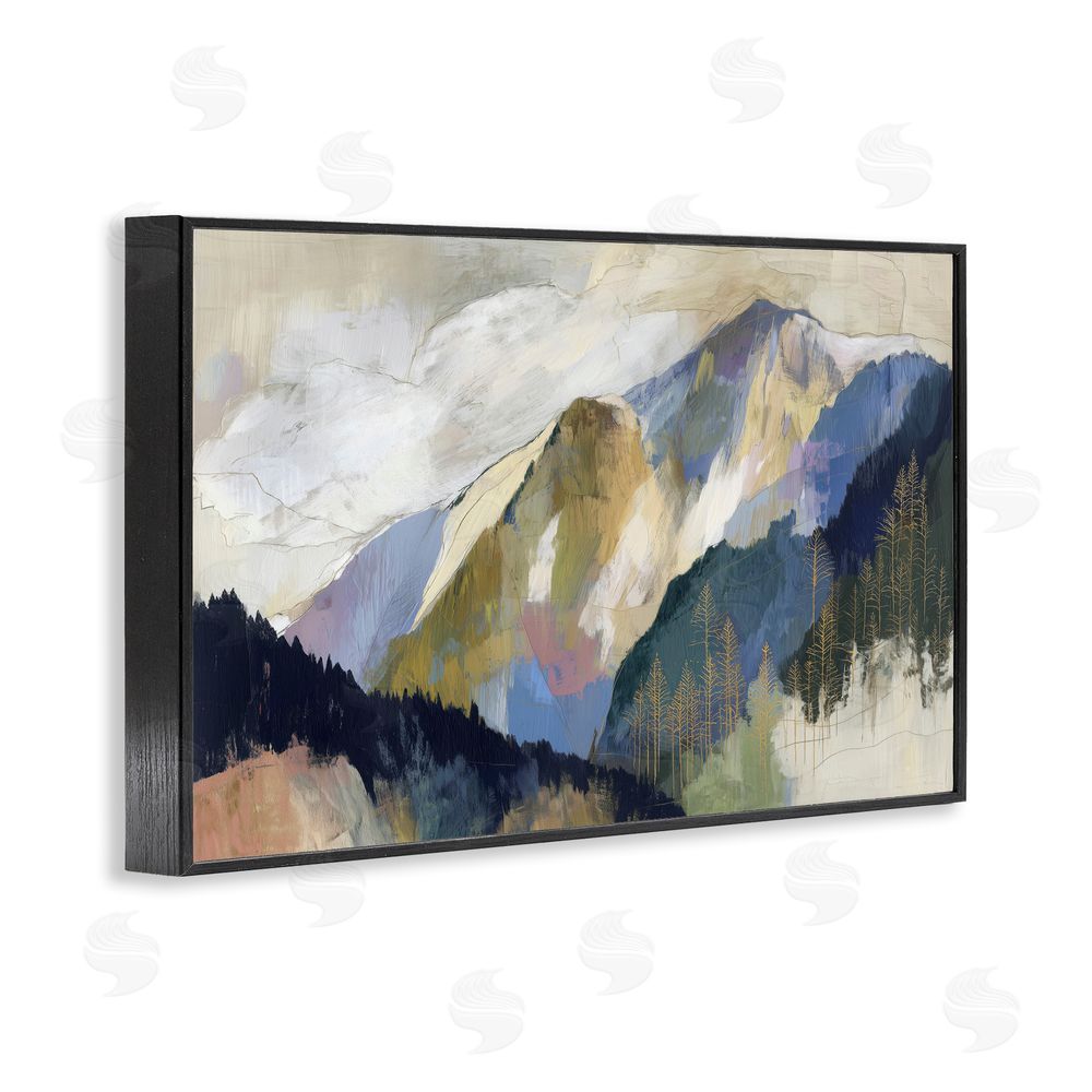 Chromatic Storm Studio Mountain Forest Landscape Black Framed Giclee Wall Art