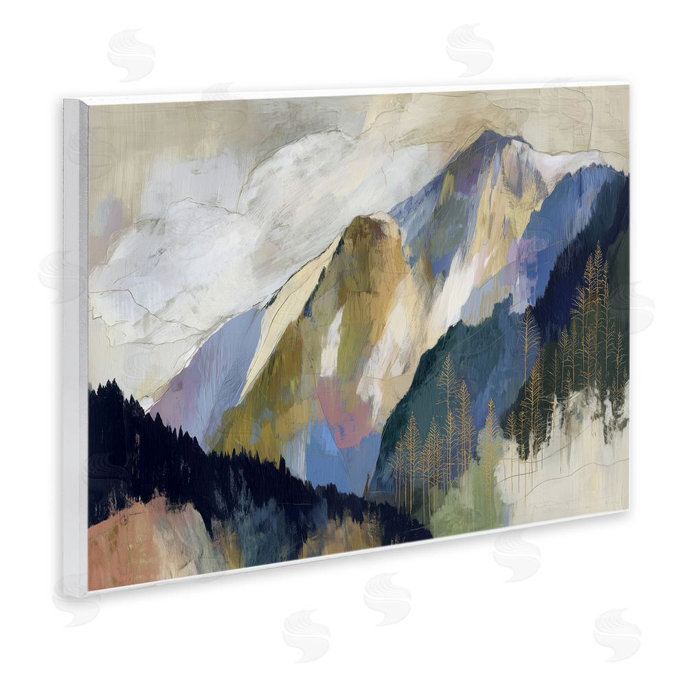 Chromatic Storm Studio Mountain Forest Landscape Wall Plaque Home Decor Art Print