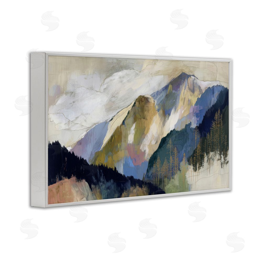 Chromatic Storm Studio Mountain Forest Landscape White Framed Giclee Wall Art