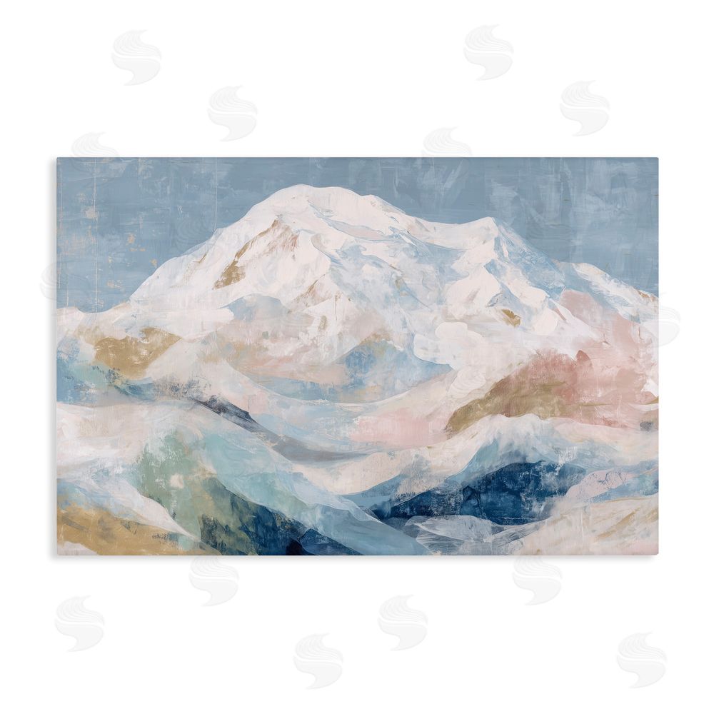 Chromatic Storm Studio Icy Mountain Range at Dusk Stretched Canvas Wall Art