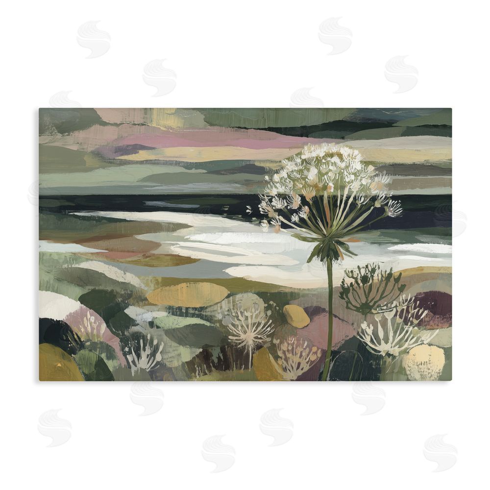 Chromatic Storm Studio Dandelion in Misty Meadow Stretched Canvas Wall Art