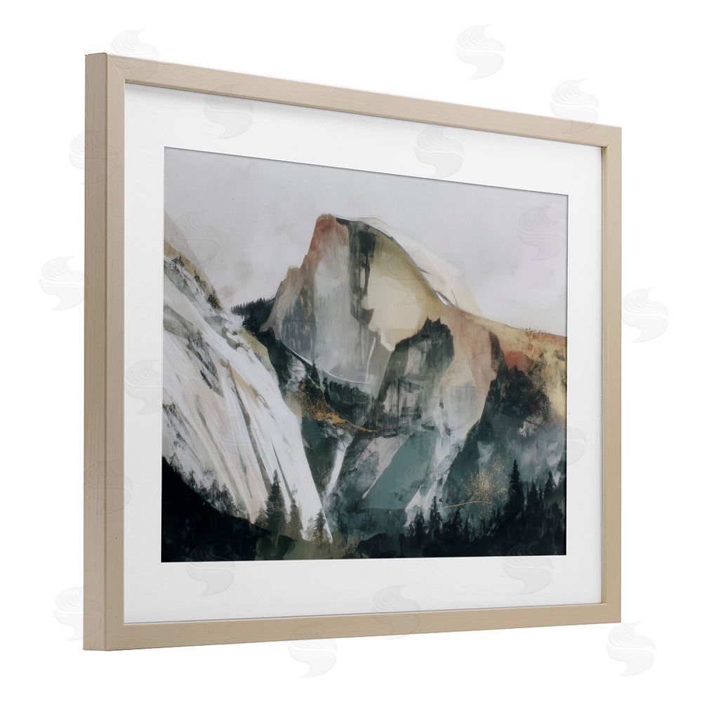 Chromatic Storm Studio Abstract Sierra Nevada Mountain Brown Framed Print Under Glass with Matting Wall Art