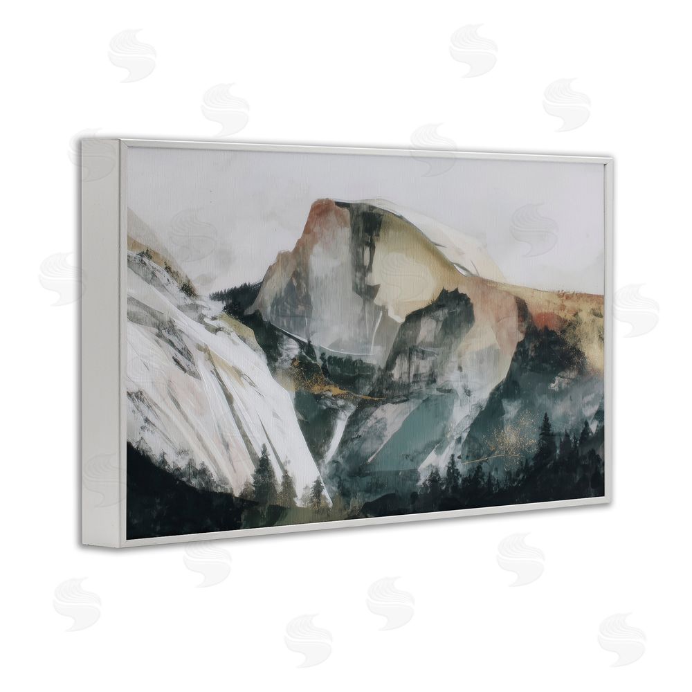 Chromatic Storm Studio Abstract Sierra Nevada Mountain White Framed Giclee Wall Art Print