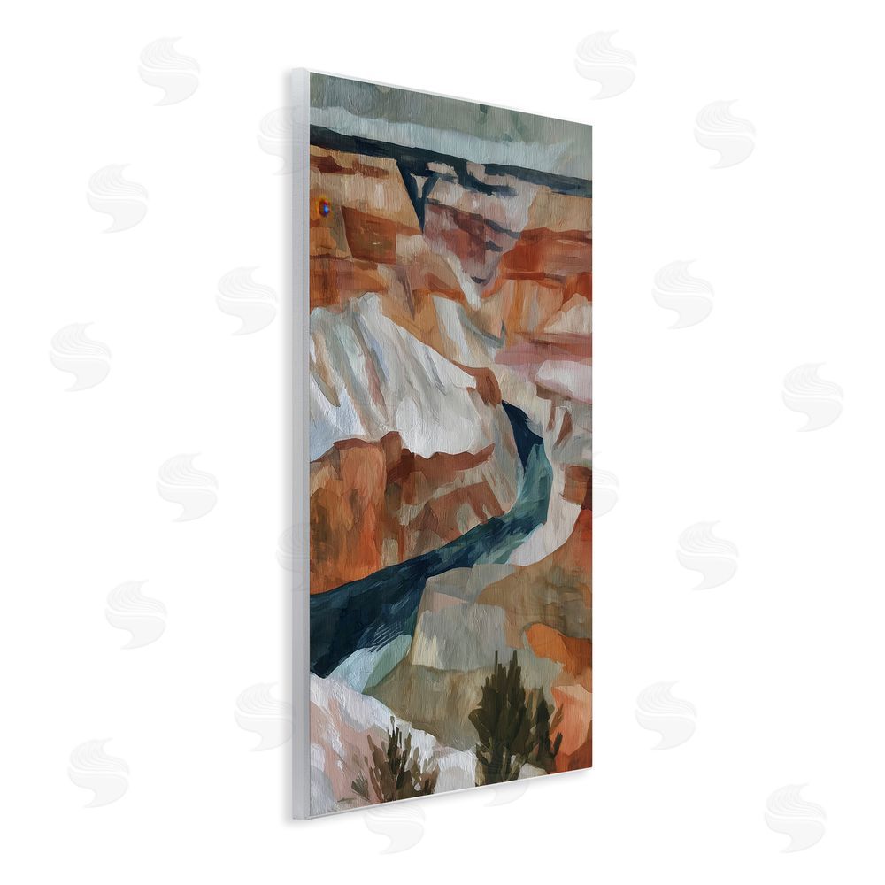 Chromatic Storm Studio Canyon Rim Textures Impression Wall Plaque Art Print with White Foil Wrap