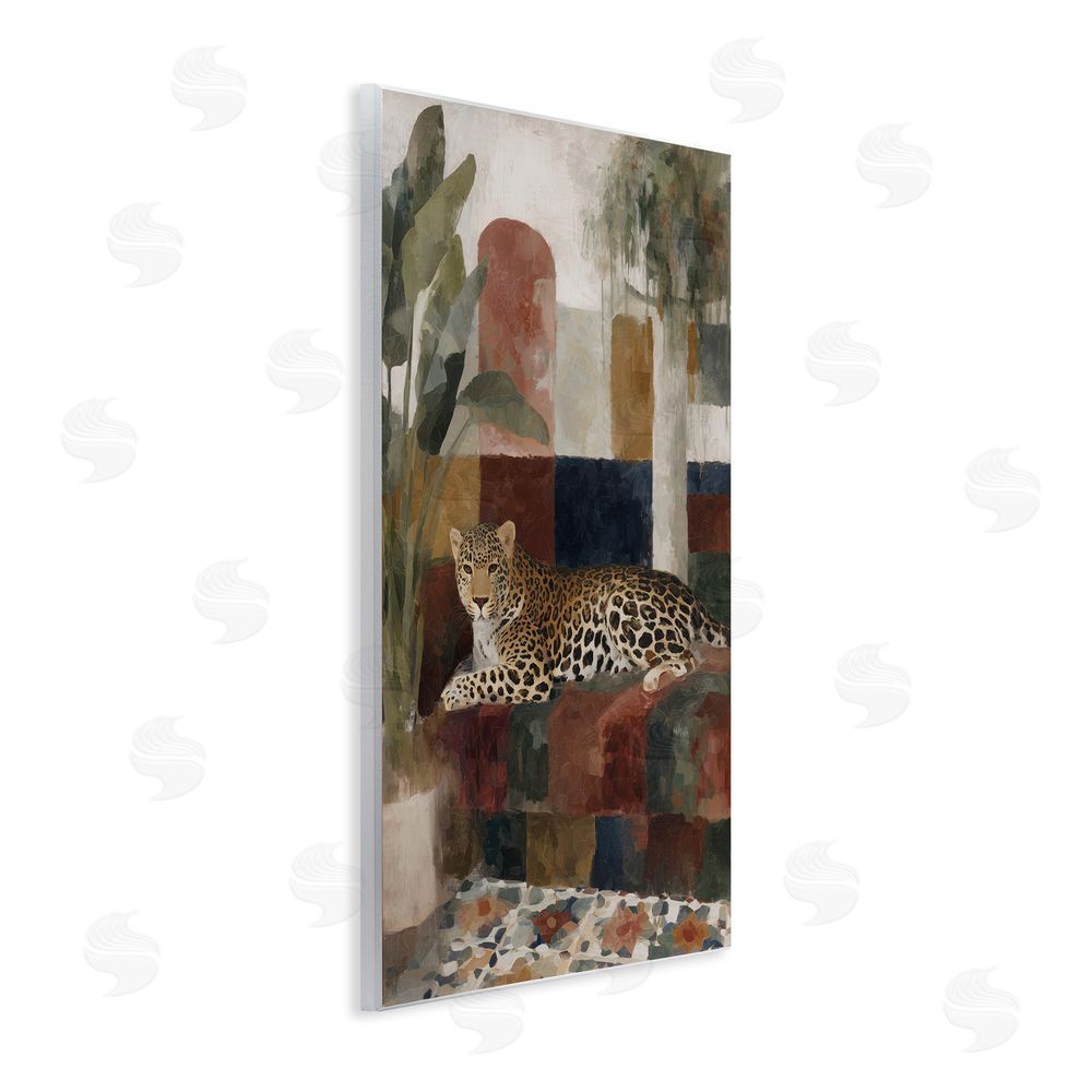 Chromatic Storm Studio Jaguar Among Tropical Palms Wall Plaque Home Decor Art Print