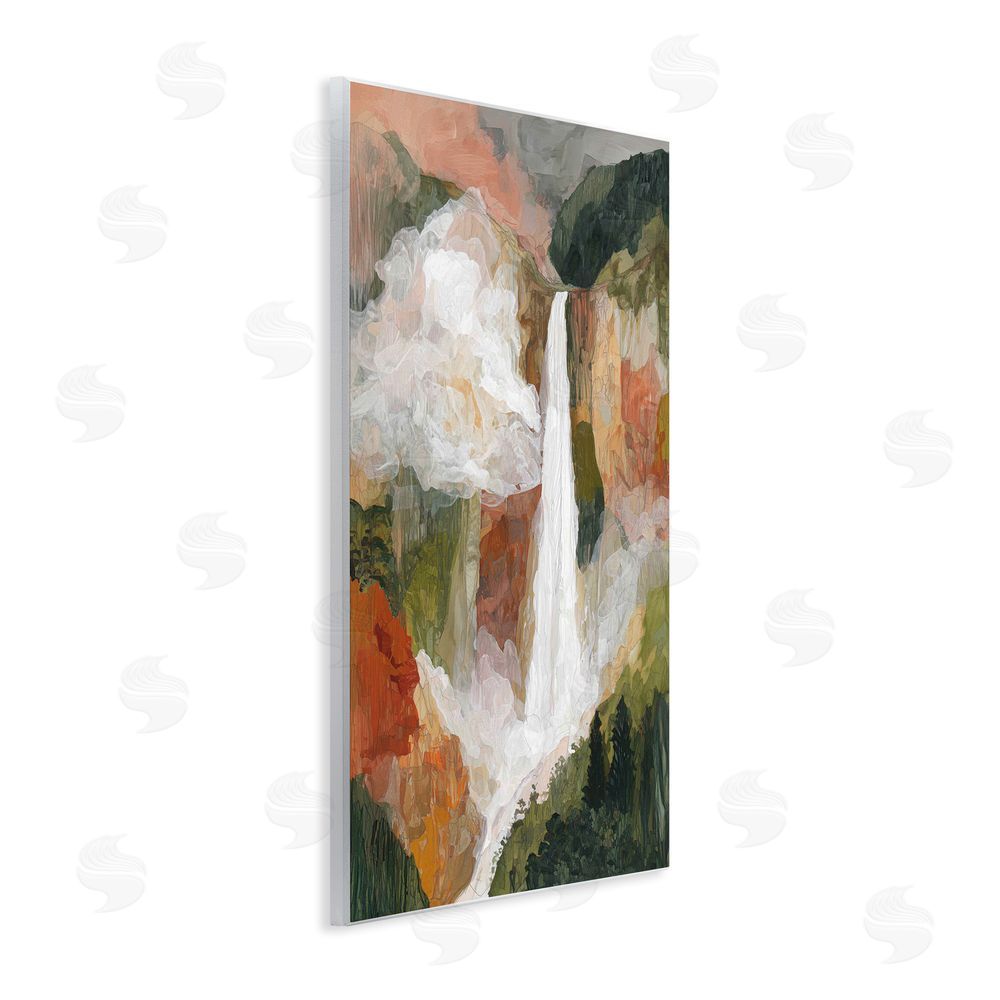 Chromatic Storm Studio Mountain Waterfall Landscape Wall Plaque Home Decor Art Print