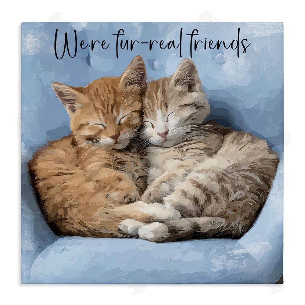 Kim Curinga We're Fur-Real Friends Stretched Canvas Wall Art Print