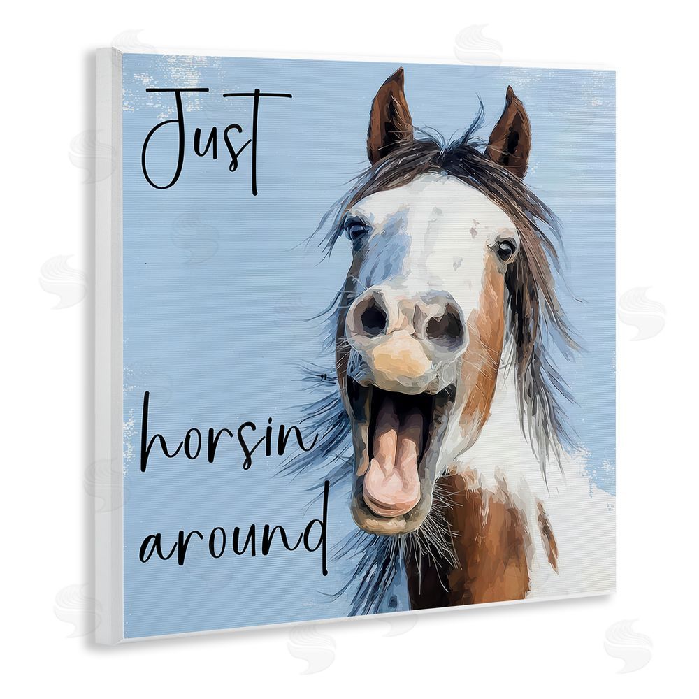Kim Curinga Just Horsin' Around Wall Plaque Home Decor Art Print