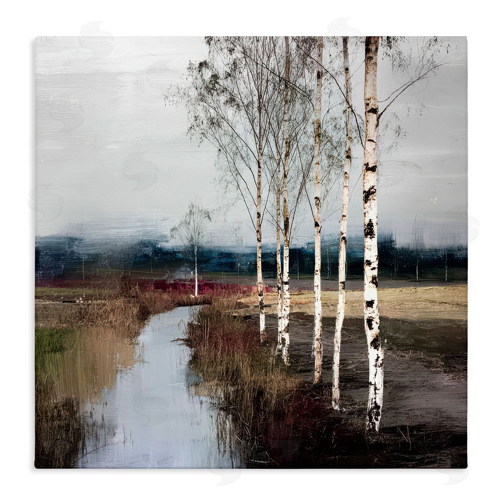 Kim Curinga Birch Creek River Stretched Canvas Wall Art Print