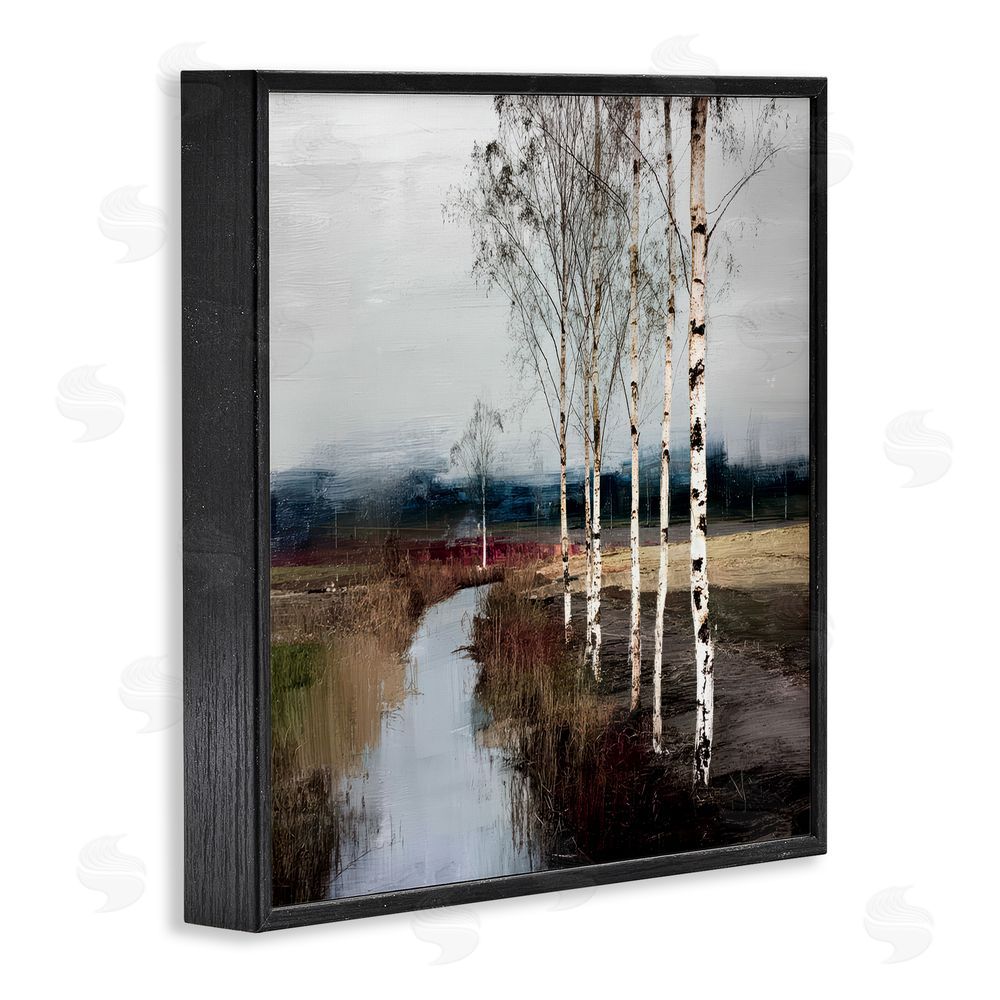 Kim Curinga Birch Creek River Black Framed Giclee Wall Art Print