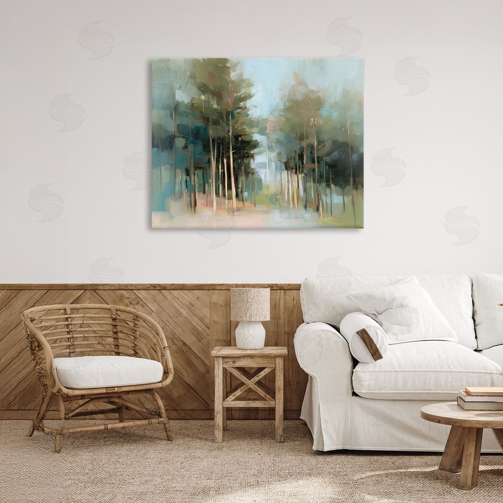 Kim Curinga The Grove Impressionist Forest Stretched Canvas on Wall