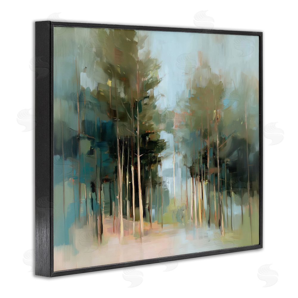 Kim Curinga The Grove Impressionist Forest Black Framed Giclee Wall Art Print
