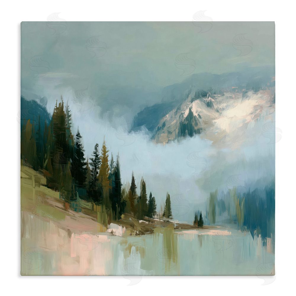 Kim Curinga Fog On The Mountains Stretched Canvas Wall Art