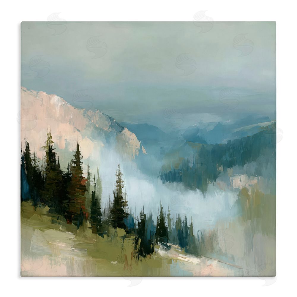 Kim Curinga Mountain Forest Impression Stretched Canvas Wall Art