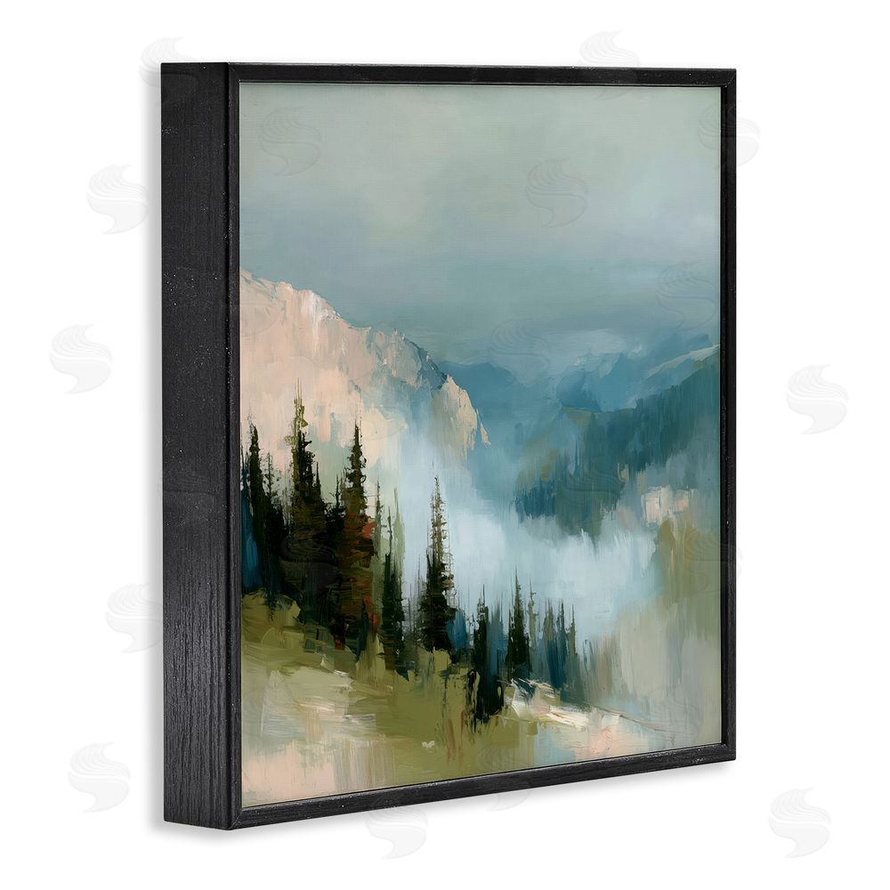 Kim Curinga Mountain Forest Impression Black Framed Giclee Wall Art