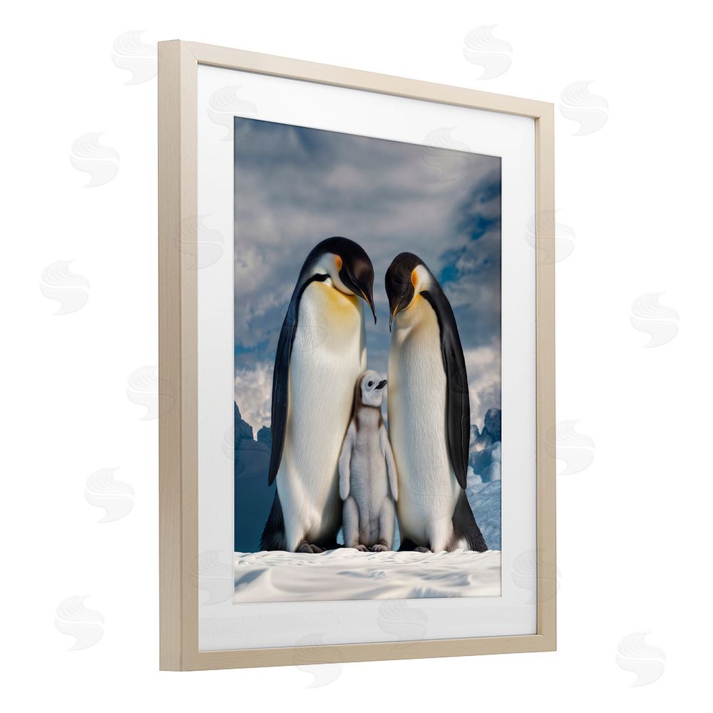 Scott Stulberg Penguins In The Wild Brown Framed Print Under Glass Wall Art