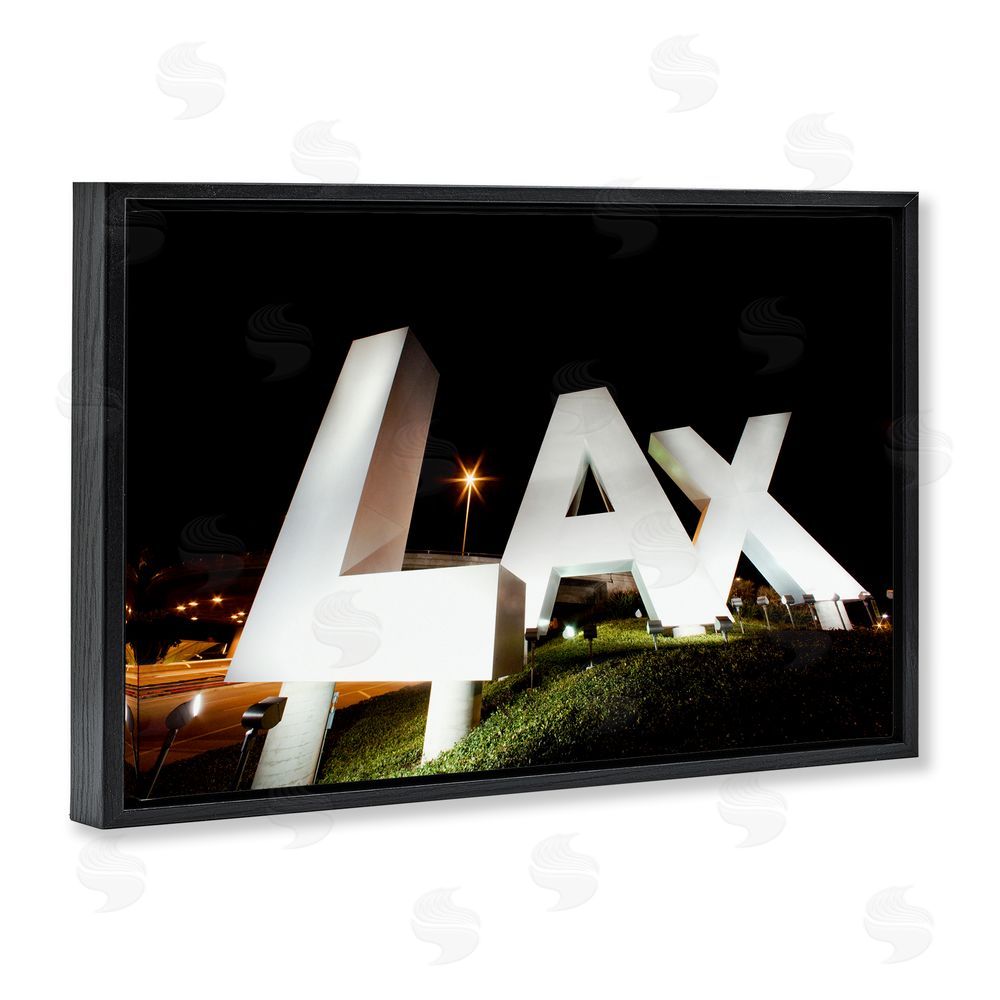 Scott Stulberg LA Airport Structure Black Floating Framed Canvas Wall Art