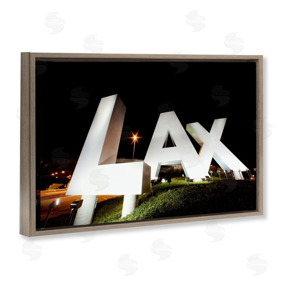 Scott Stulberg LA Airport Structure Brown Floating Framed Canvas Wall Art