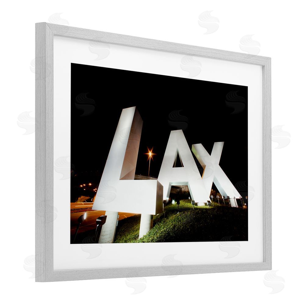 Scott Stulberg LA Airport Structure Gray Framed Print Under Glass Wall Art