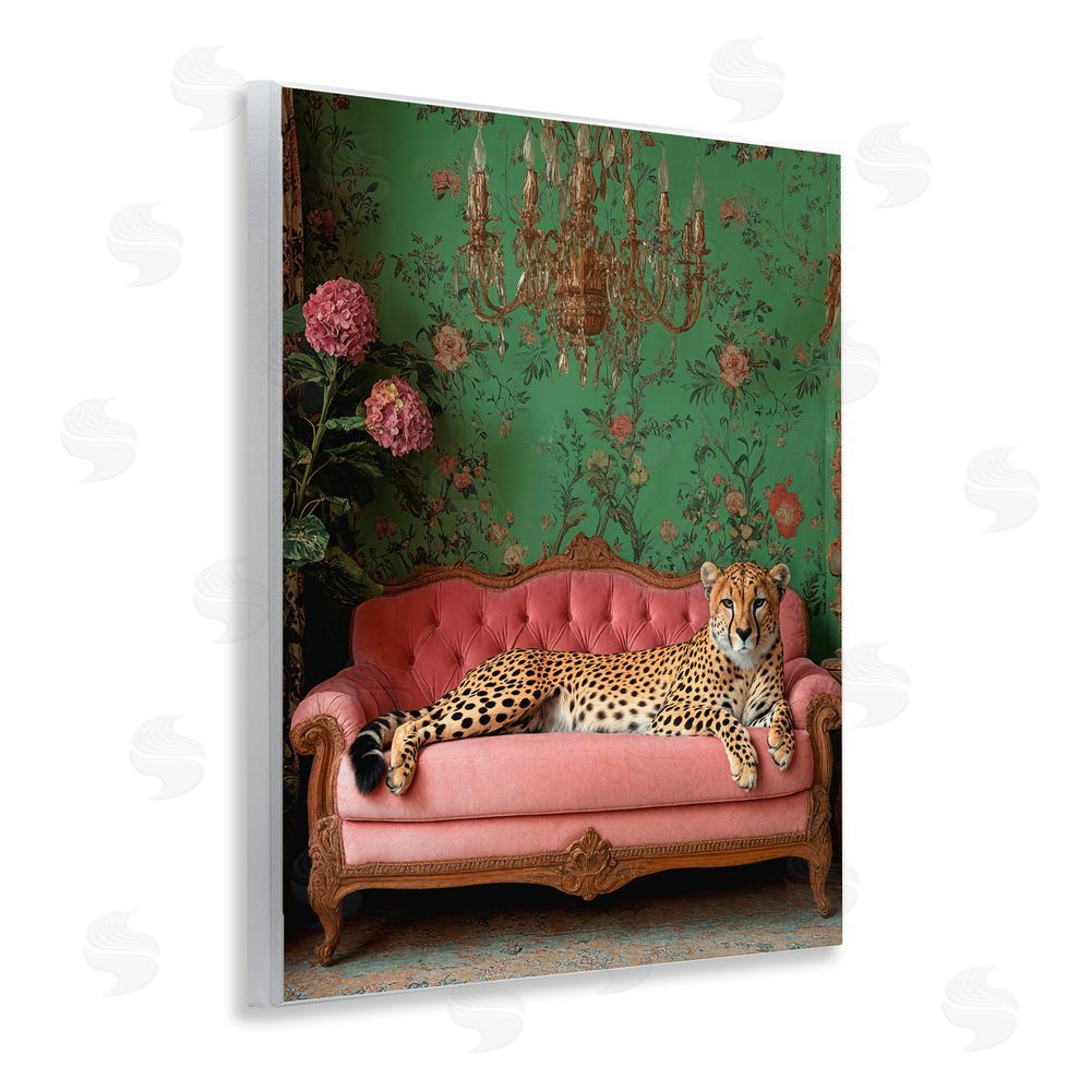 Scott Stulberg Ornate Sophisticated Leopard Lounging Wall Plaque Home Decor Art Print