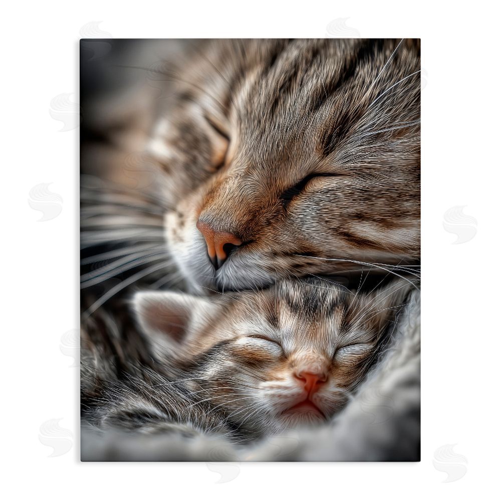 Scott Stulberg Kitty Love Cuddles Stretched Canvas Wall Art