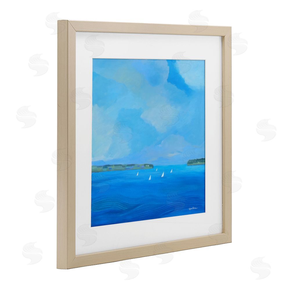 Lynn Ericson Fine Art A Perfect Day Seascape Brown Framed Print Under Glass with Matting Wall Art