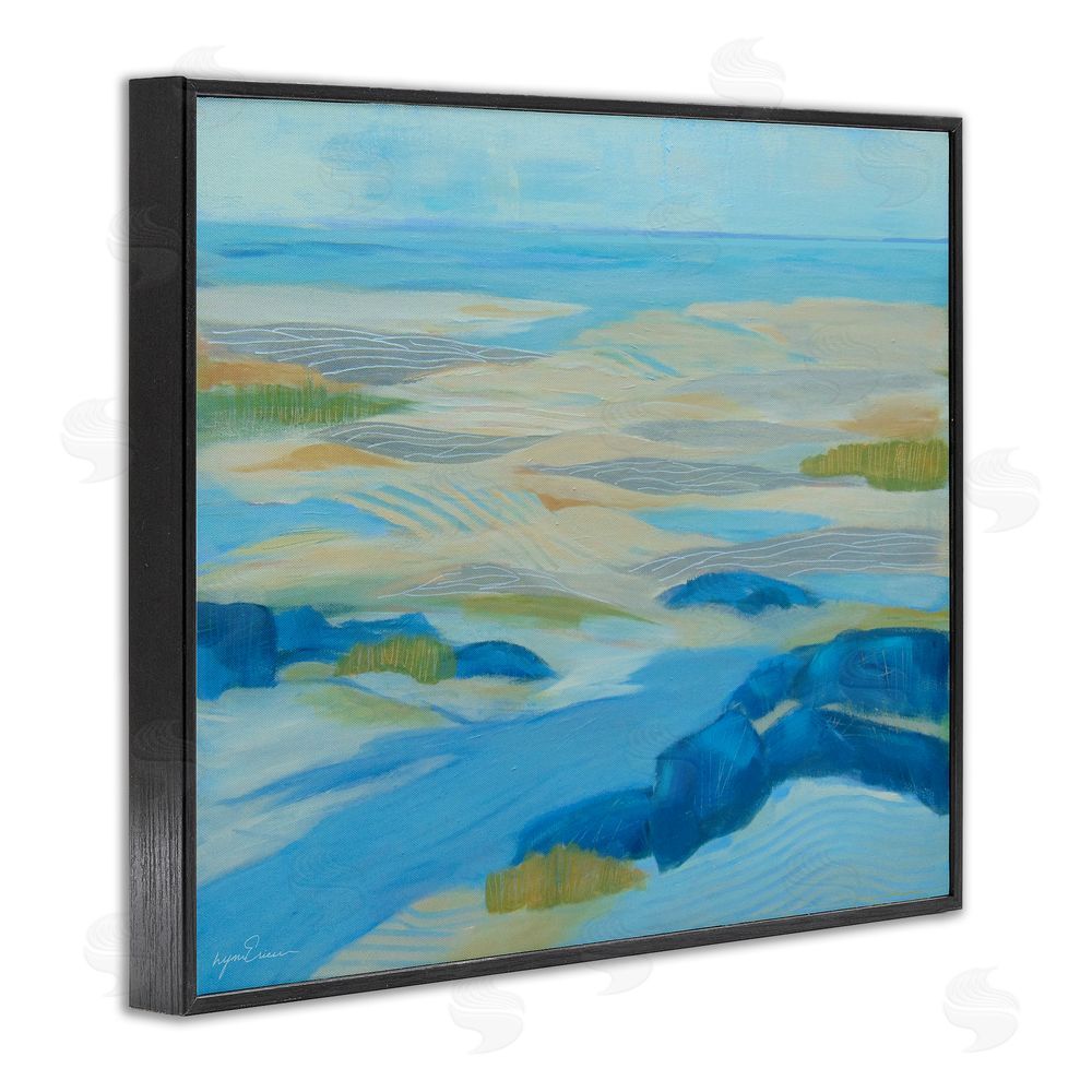 Lynn Ericson Fine Art Coastal Walk Among Dunes Black Framed Giclee Wall Art Print