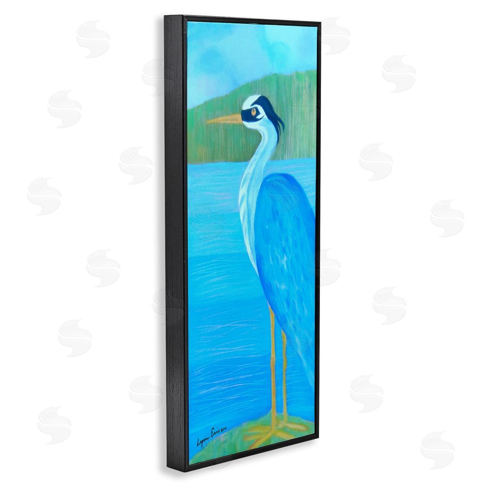 Lynn Ericson Fine Art Great Blue Heron Black Framed Giclee Wall Art