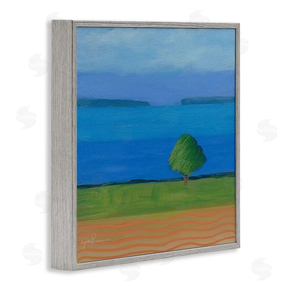 Lynn Ericson Fine Art Lone Tree at Spring Cove Gray Framed Giclee Wall Art