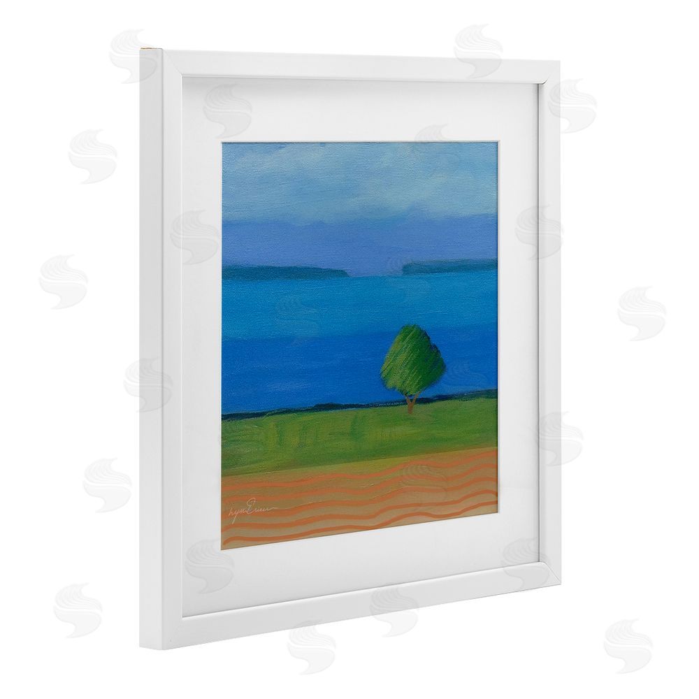 Lynn Ericson Fine Art Lone Tree at Spring Cove White Framed Print Under Glass Wall Art