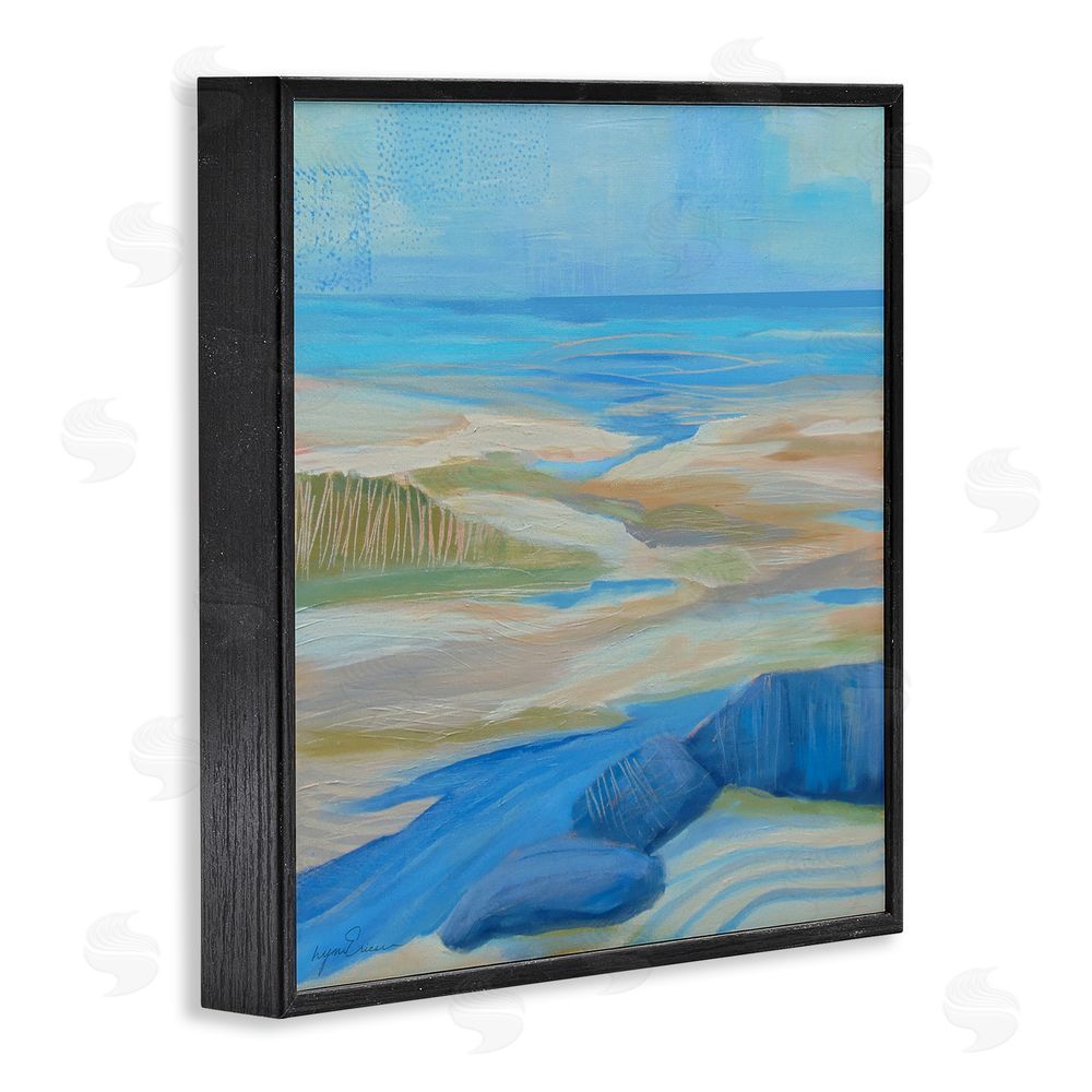 Lynn Ericson Fine Art Low Tide Azure Dunes Black Framed Giclee Wall Art