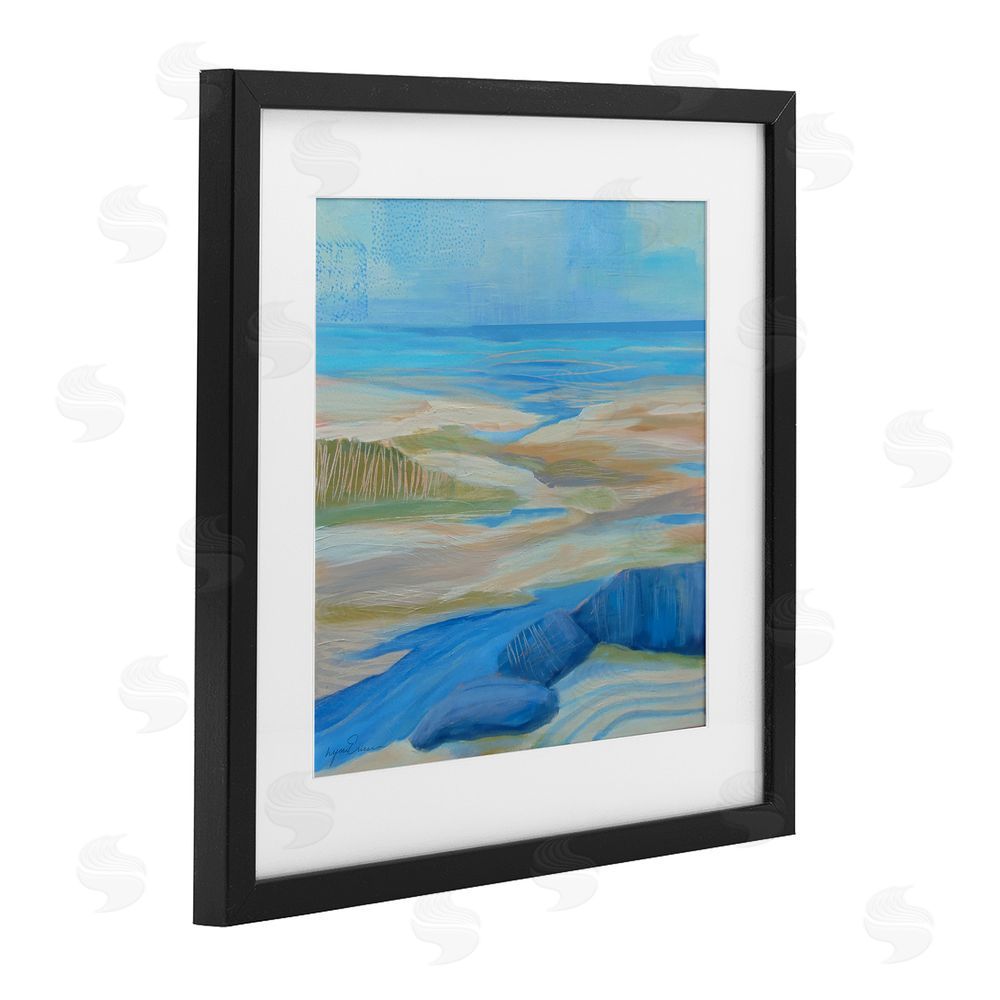Lynn Ericson Fine Art Low Tide Azure Dunes Black Framed Print Under Glass Wall Art