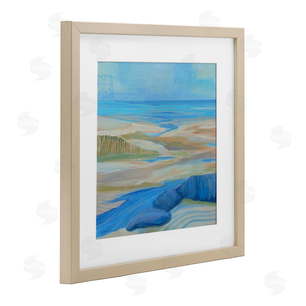 Lynn Ericson Fine Art Low Tide Azure Dunes Brown Framed Print Under Glass Wall Art