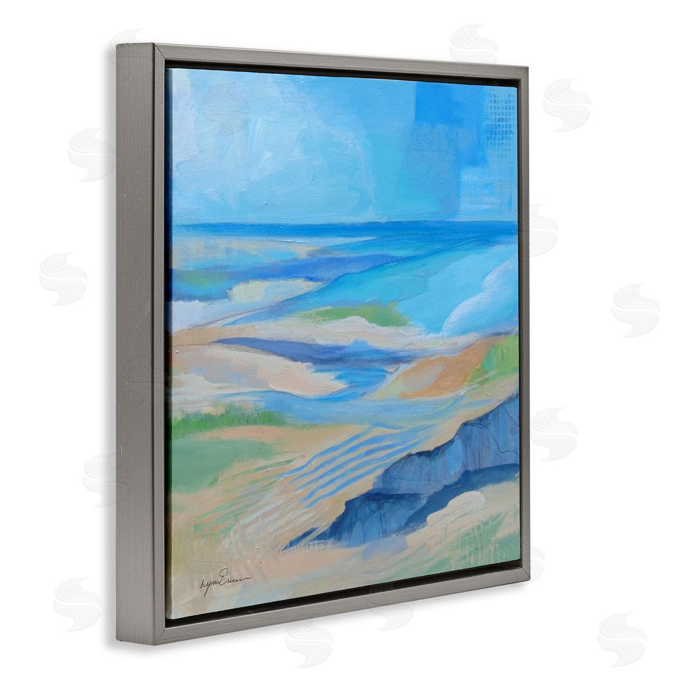 Lynn Ericson Fine Art After The Storm Beachscape Gray Floating Frame Stretched Canvas Wall Art Print