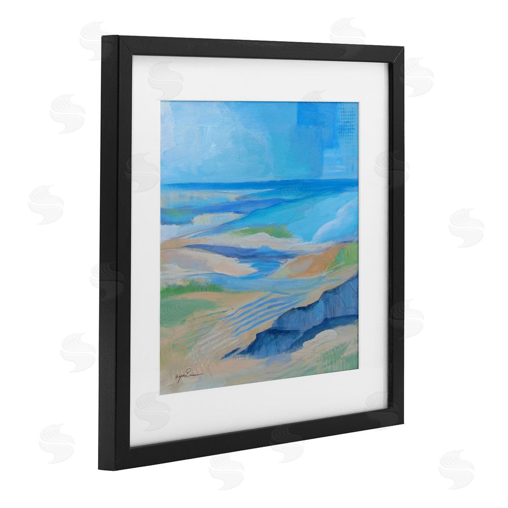 Lynn Ericson Fine Art After The Storm Beachscape Black Framed Print Under Glass with Matting Wall Art