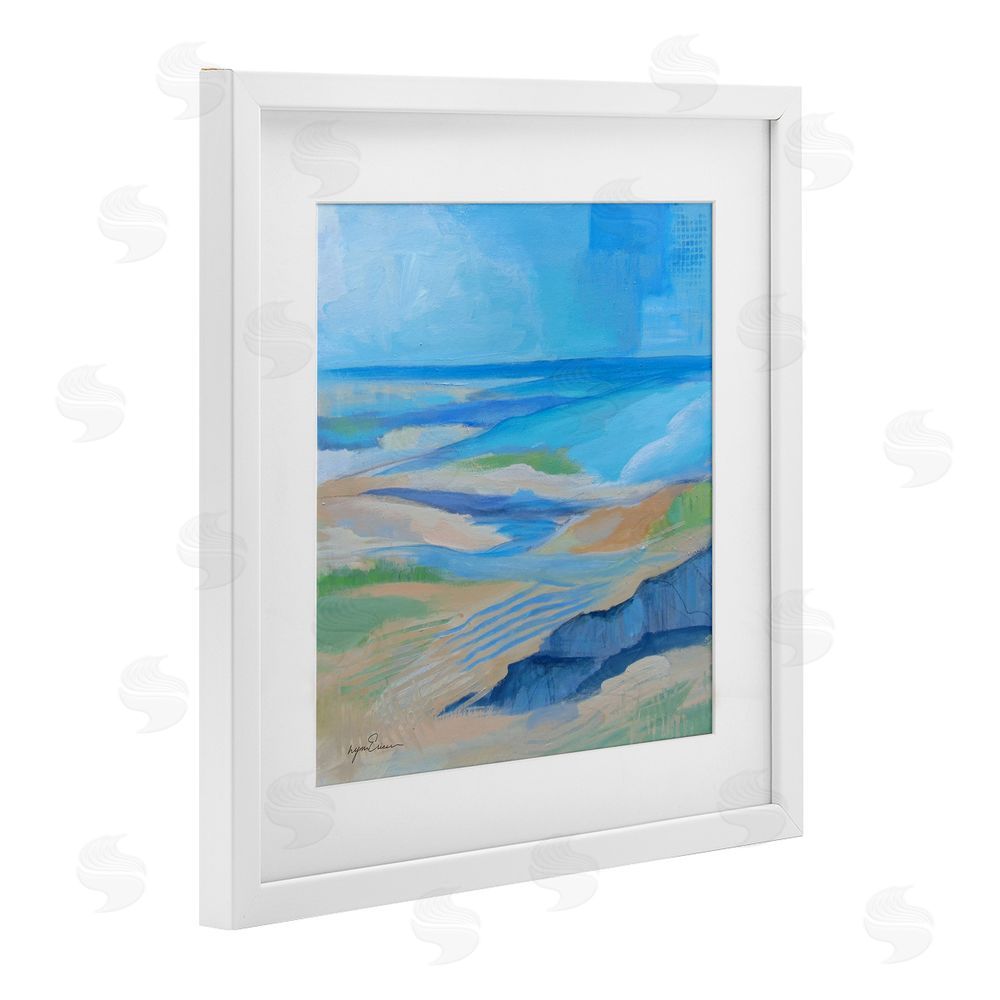Lynn Ericson Fine Art After The Storm Beachscape White Framed Print Under Glass with Matting Wall Art