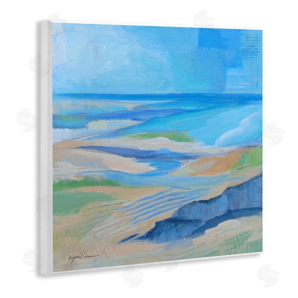 Lynn Ericson Fine Art After The Storm Beachscape Wall Plaque Art Print with White Foil Wrap