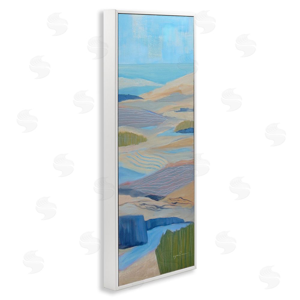 Lynn Ericson Fine Art Ebb & Flow Sand Dunes White Framed Giclee Wall Art Print