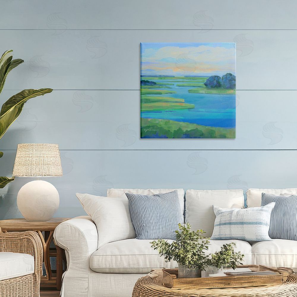 Lynn Ericson Fine Art Scenic Scarborough Marshes Stretched Canvas on Wall