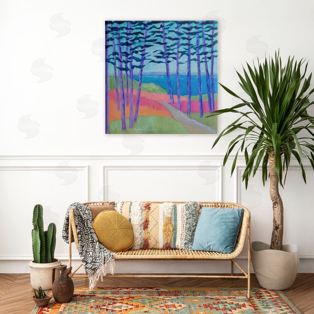 Lynn Ericson Fine Art Razzle Dazzle Forest Scene Stretched Canvas Wall Art in Room