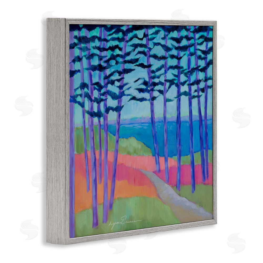 Lynn Ericson Fine Art Razzle Dazzle Forest Scene Gray Framed Giclee Wall Art