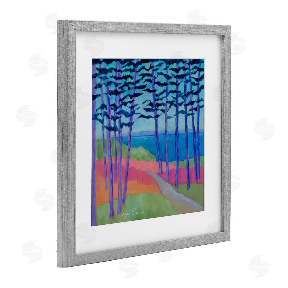 Lynn Ericson Fine Art Razzle Dazzle Forest Scene Gray Framed Print Under Glass Wall Art
