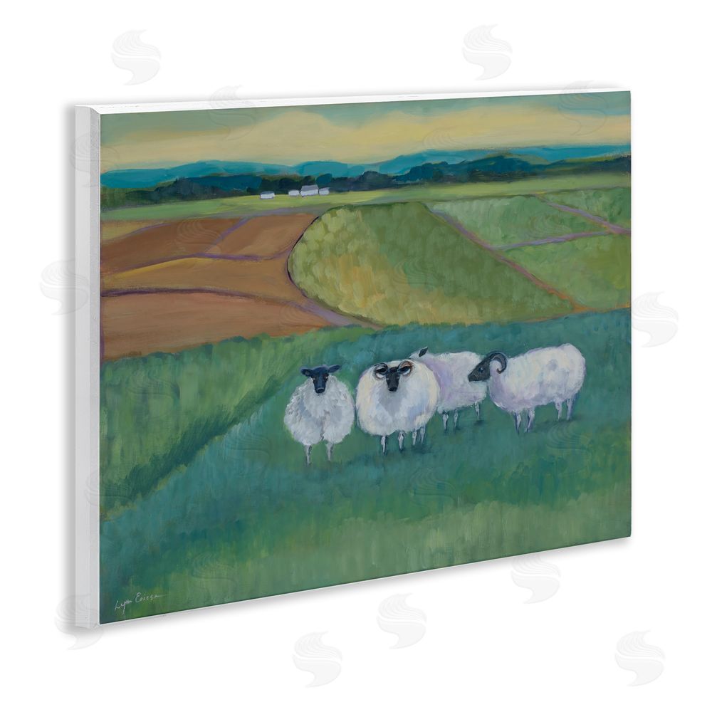 Lynn Ericson Fine Art Sheep Herd Meetup Wall Plaque Printed Art
