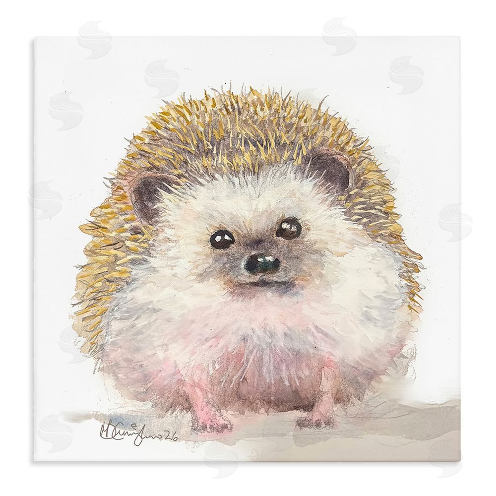 MB Cunningham Adorable Baby Hedgehog Stretched Canvas Wall Art Print