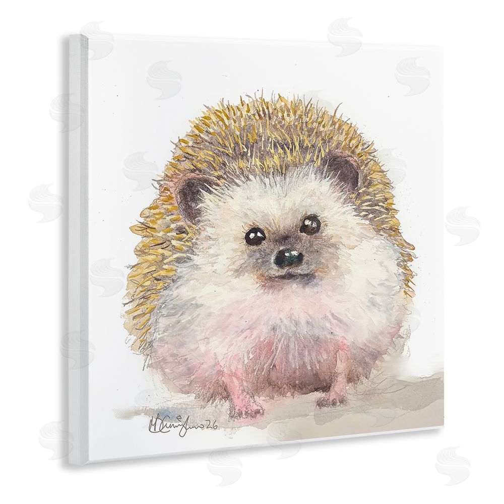 MB Cunningham Adorable Baby Hedgehog Wooden Wall Plaque Art Print