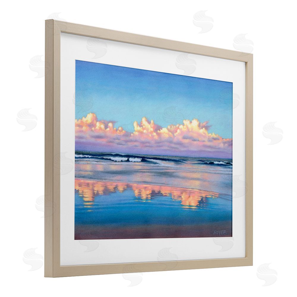 Susy Boyer Cloud Illusions Reflection Brown Framed Print Under Glass Wall Art
