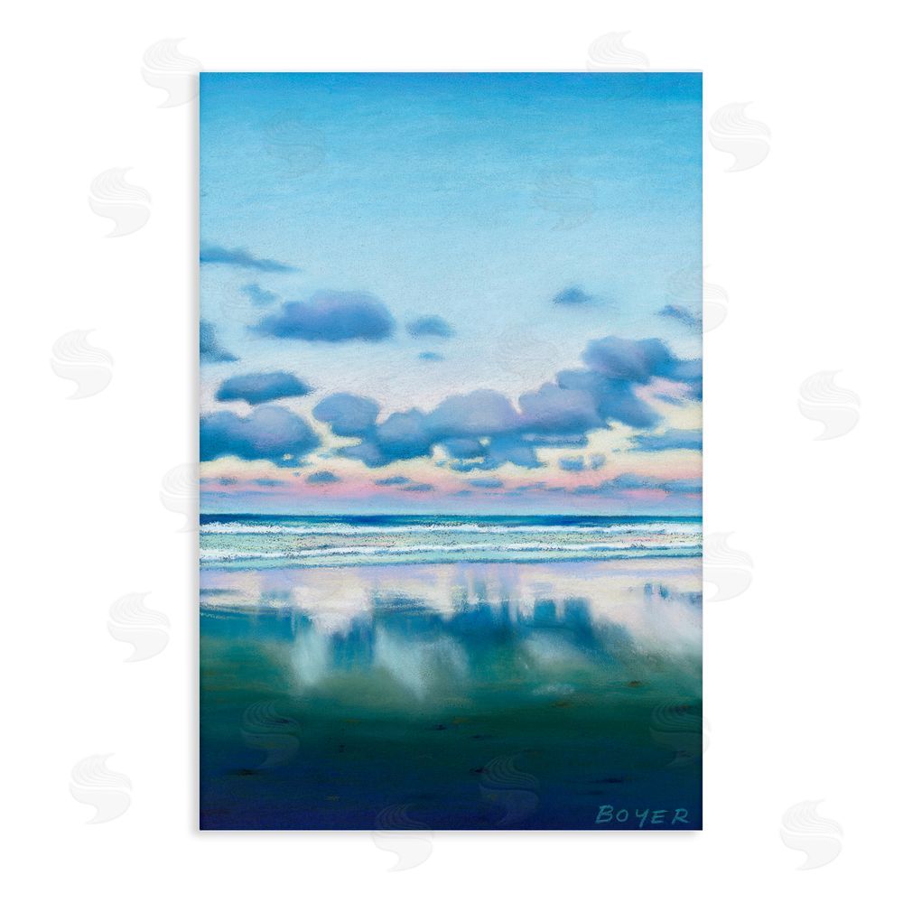 Susy Boyer Pretty Azure Cloud Reflection Stretched Canvas Wall Art