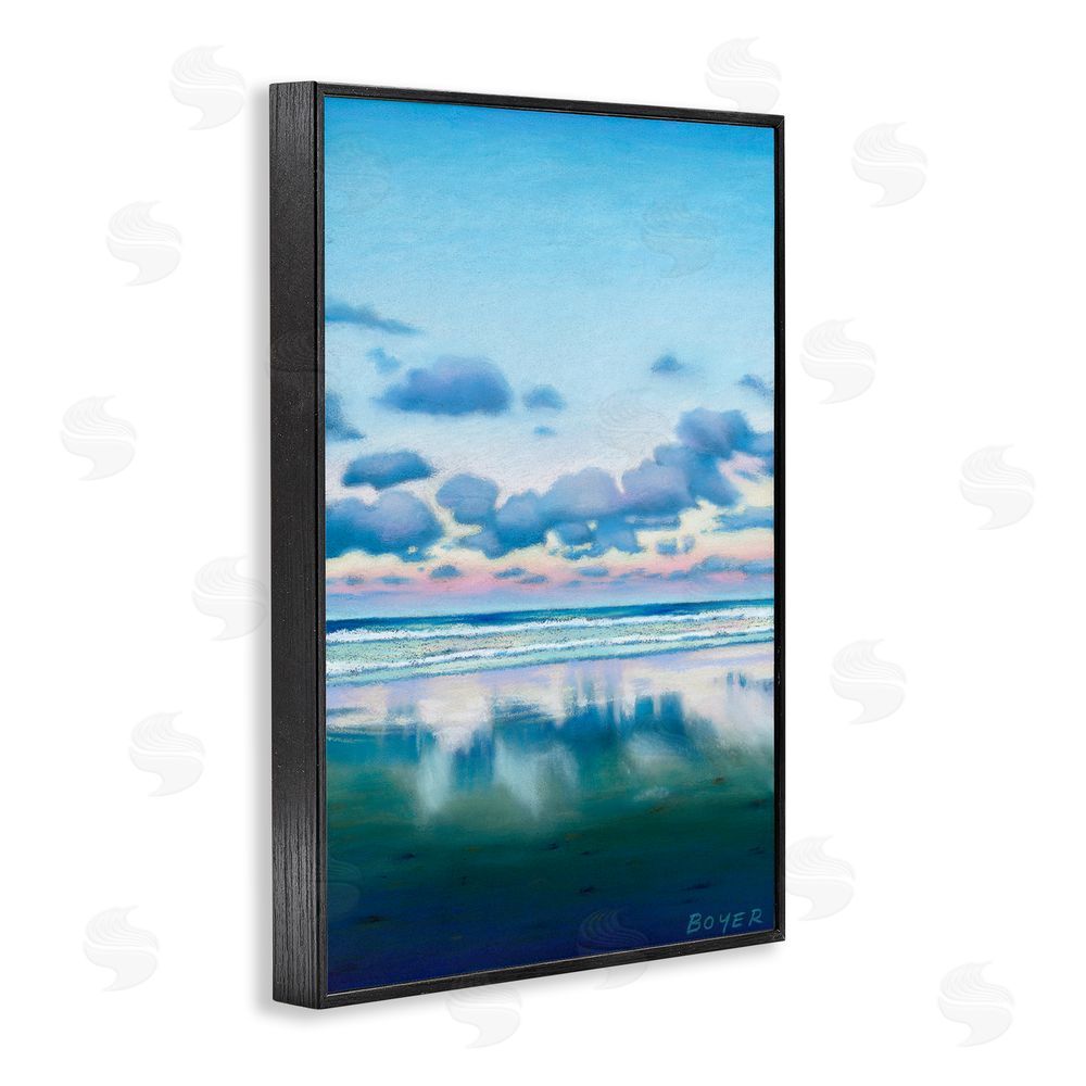 Susy Boyer Pretty Azure Cloud Reflection Black Framed Giclee Wall Art