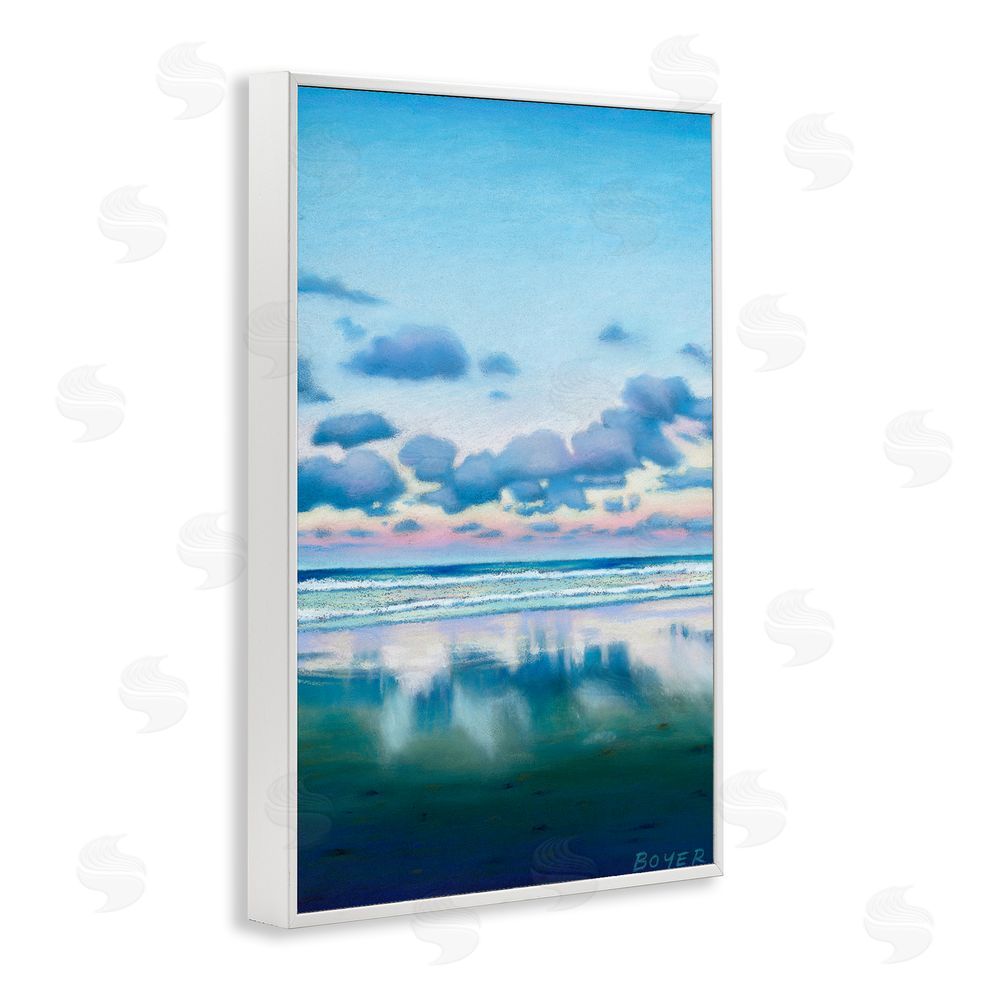 Susy Boyer Pretty Azure Cloud Reflection White Framed Giclee Wall Art